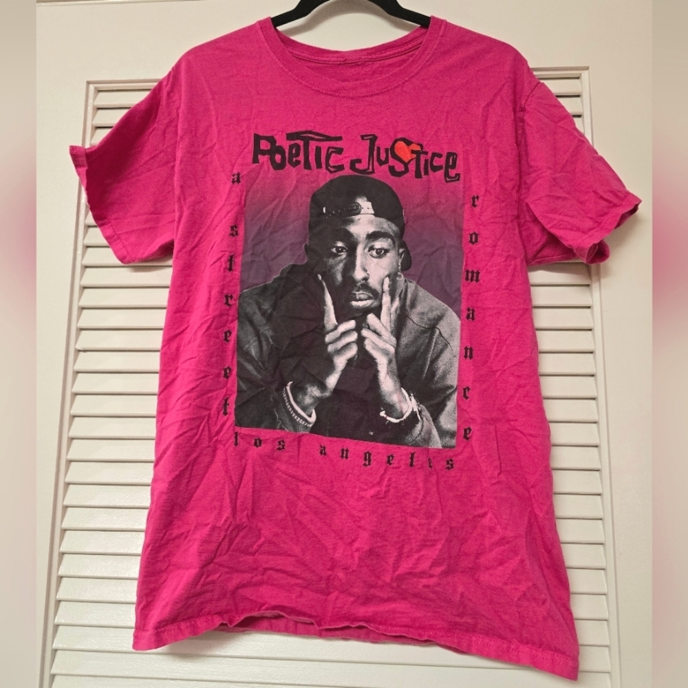 Poetic Justice - Tupac Shakur 100% Cotton Graphic Short-Sleeve T-Shirt